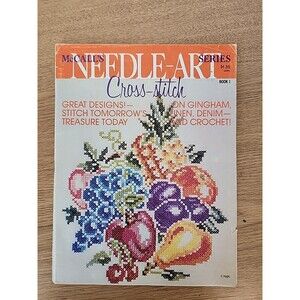 McCall’s Needle-Art Cross Stitch Series Charts Train Floral Instruction Booklet